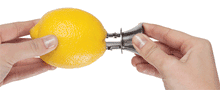Tapping into a lemon with a Twist'N Spout