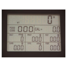 Close-up of display for Escali Cesto Nutritional Scale