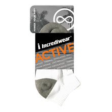 Package for Incrediwear Low Cut Active Socks, in White