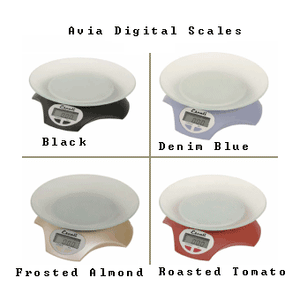 Avia Digital Scale with Removable Tray, in 4 colours
