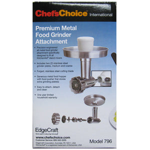 Chef's Choice - Premium Metal Food Grinder Attachment for KitchenAid Stand Mixers
