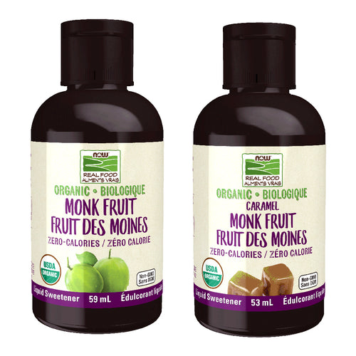 NOW Monk Fruit Sweetner - Unflavoured and Caramel