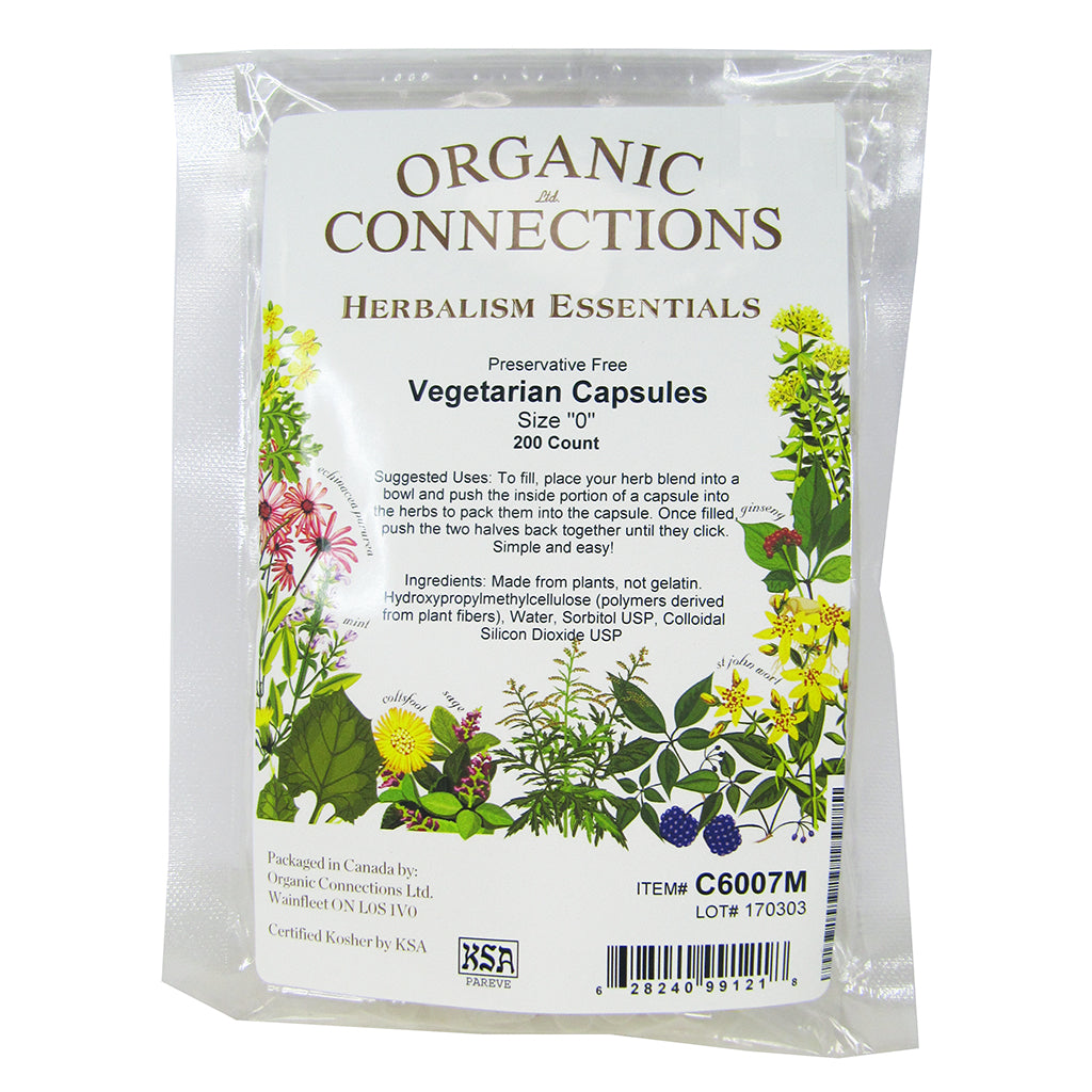 Organic Connections Vegetarian Capsules, previous packaging