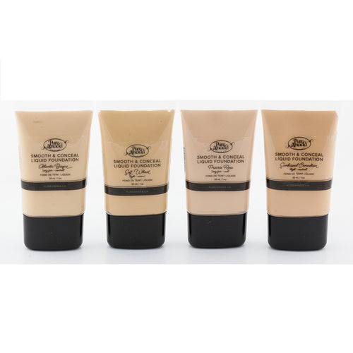 4 tubes of Pure Anada Smooth and Conceal Liquid Foundations