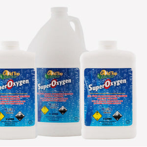 1 and 4 Litre bottles of SuperOxygen 35 percent H2O2 solution