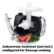 Ankarsrum Assistent (not included) configured for sausage making