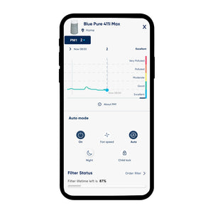 Screenshot of Blue Pure 411i Max app