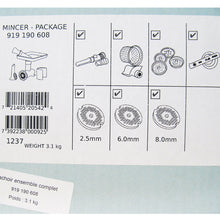 Label for Complete Mincer Package