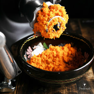 Grating carrots with Ankarsrum Grater Attachment