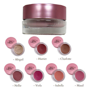 Pure Anada Lip & Cheek Tint - jar and 7 named shades