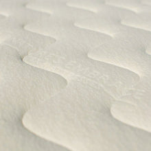 close-up of organic cotton cover of Nature's Embrace Organic Mattress