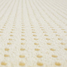 close-up of ventilation holes in a layer of Organic Latex