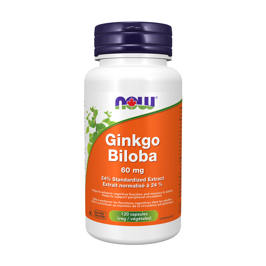NOW - Ginkgo Biloba (60 mg)  AvivaHealth.com