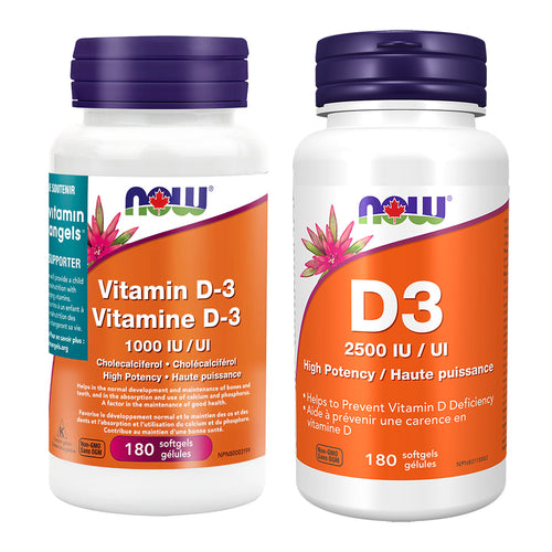 NOW Vitamin D-3, in two strengths