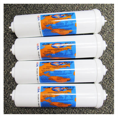Omnipure - Model K5515-JJ 1 Micron Inline Carbon Block Filter (4-Pack)