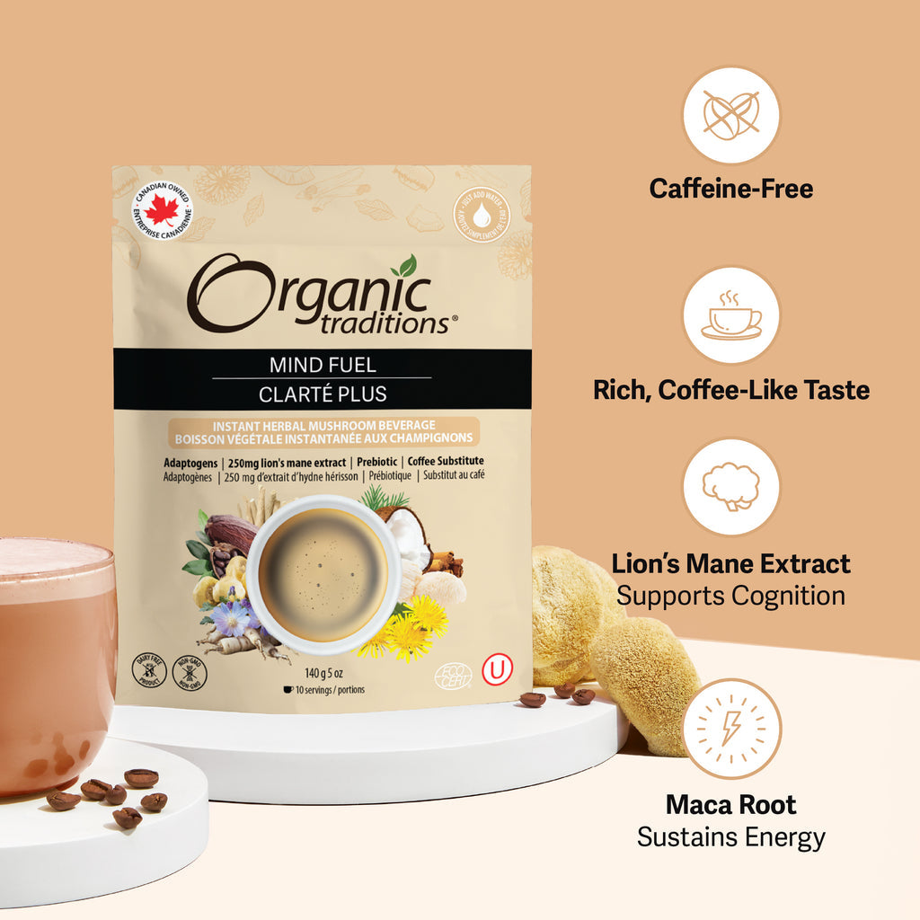 Organic Traditions - Mind Fuel (Instant Herbal Mushroom Beverage ...