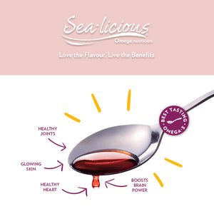 Sea-Licious logo & benefits summary