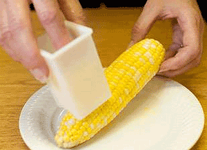 Corn Butter-er in use