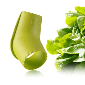Vacu Vin Salad Cutter next to some lettuce