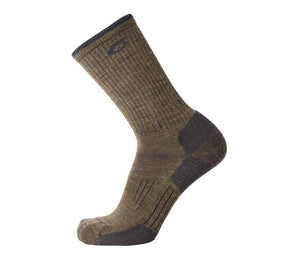 Point 6 Crew Length Trekking Sock with Heavy Cushioning, in Earth color