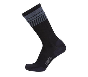 Point6 Wall St. crew length sock with Ultra Light cushioning, in Black