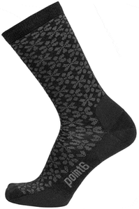 Point6 Lifestyle Daisy Chain 3/4 Crew sock in Black/Grey