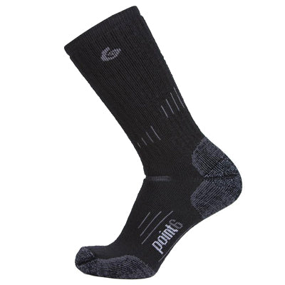 Point 6 Boot Medium Cushion Mid-Calf Sock in Black