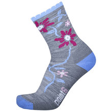 Point6 Active Life sock in Stone color with Bloom pattern in 3/4 Crew