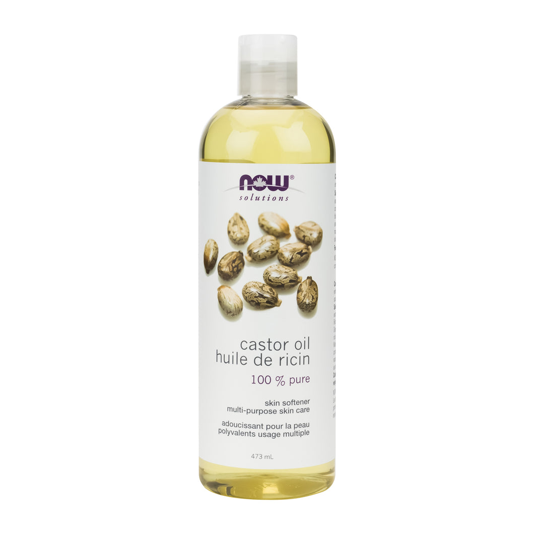 473 ml Bottle of NOW Castor Oil