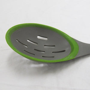close-up of Freshforce Slotted Spoon head showing silicone scraping edge
