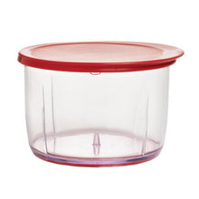 Container for Cherry coloured Chef'n VeggiChop with storage lid