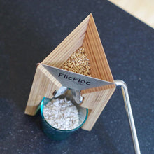 Top view of FlicFloc Manual Flaker in use