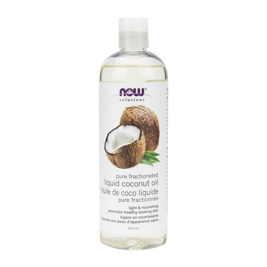 473 ml Bottle of NOW Fractionated Liquid Coconut Oil