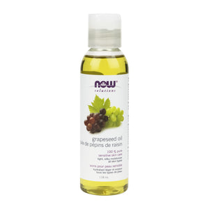 118 ml Bottle of NOW Grapeseed Oil