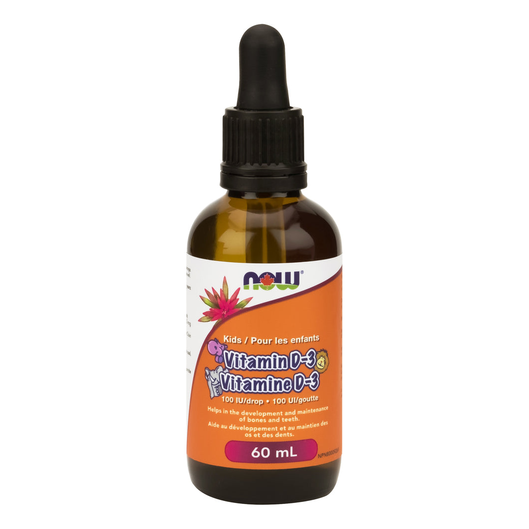 Bottle of NOW Kids' Liquid Vitamin D-3