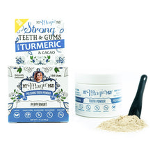 Magic Mud Turmeric and Cacao Polishing Tooth Powder, Peppermint Flavour 