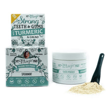 Magic Mud Turmeric and Cacao Polishing Tooth Powder, Spearmint Flavour 