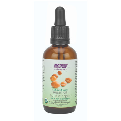 Dropper bottle of NOW 100% Pure & Organic Argan Oil