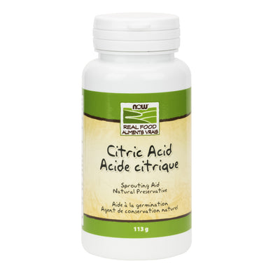 113g bottle of NOW Citric Acid Powder