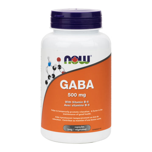 NOW GABA 500mg with vitamin B-6 Capsules