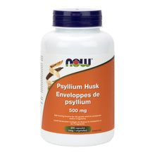 Bottle of 200 NOW Psyllium capsules