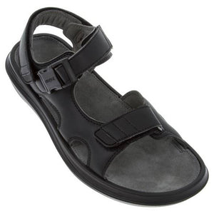 kybun Pado sandal in Black, from front and outer side