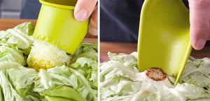using Salad Cutter to remove whole core of a lettuce head or just a portion