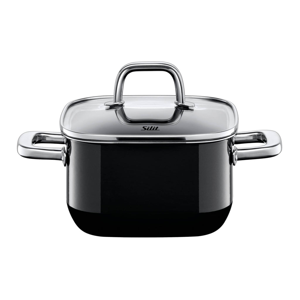 Silit Quadro 16cm square Low Casserole, Black