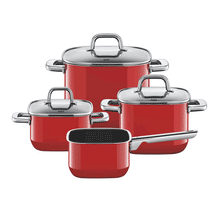 Silit 4 Pot Quadro Silargan Cookware Set, Red