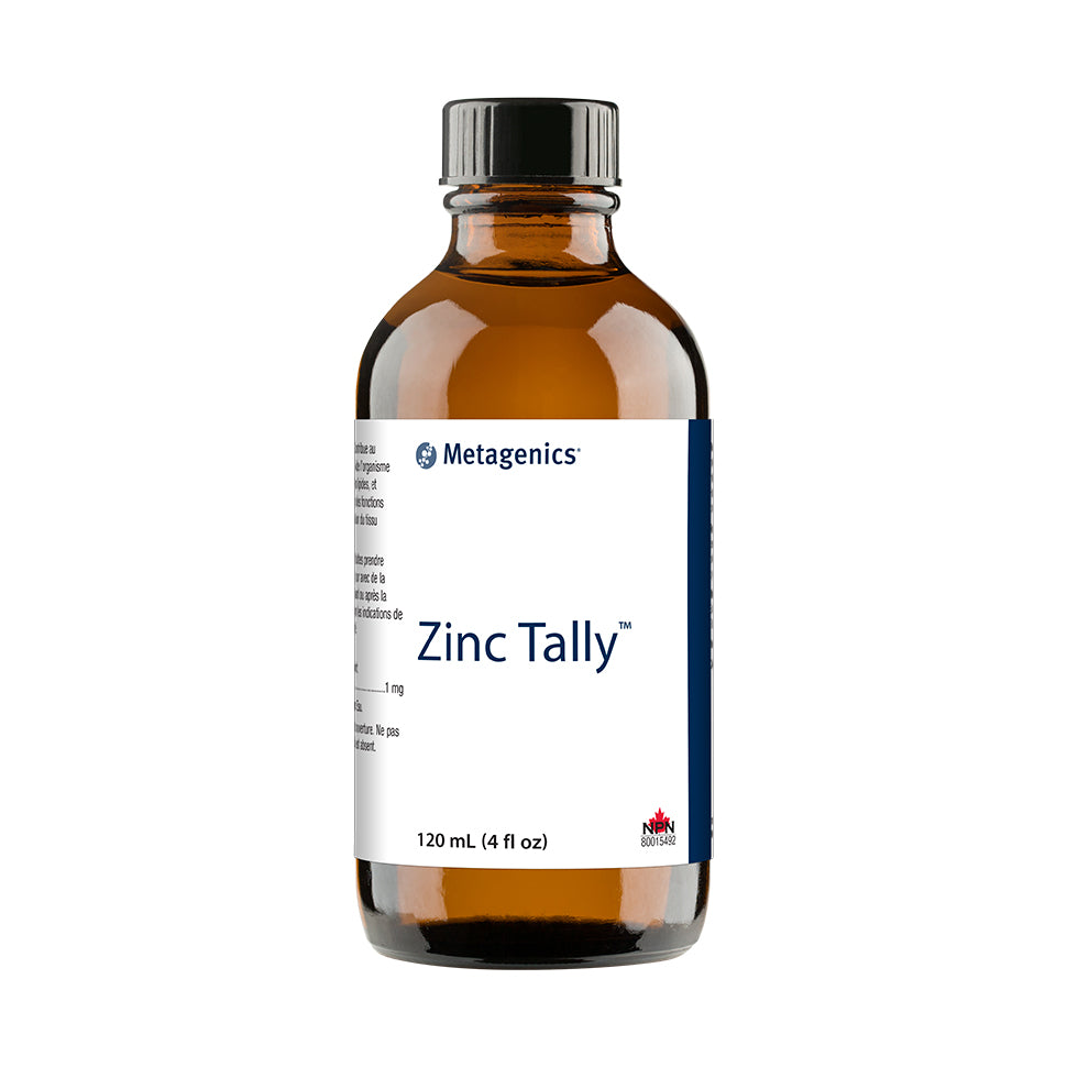 Bottle of Metagenics Liquid Zinc Tally