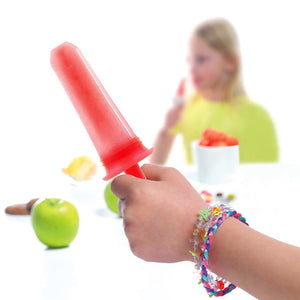 hand holding an ice-pop made with an Orka silicone push mold