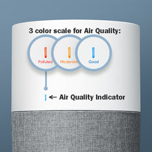 Air Quality Indicator position and values on Blue Auto units