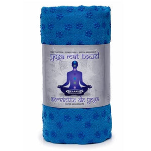 Blue Yoga Mat Antislip Towel out of plastic wrapping