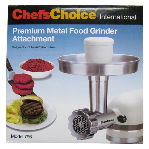 Chef's Choice - Premium Metal Food Grinder Attachment for KitchenAid Stand Mixers